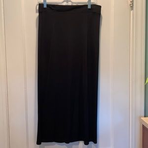 Long black knit skirt